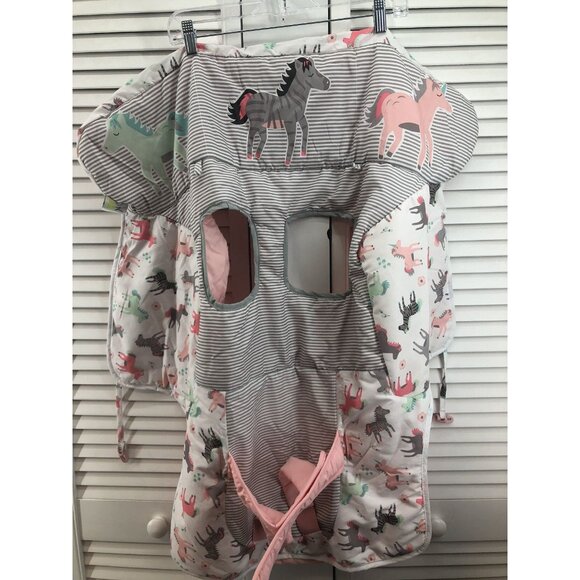 Goldbug Inc Pink Zebra Unicorn Shopping Cart /high hair Cover NWOT - Picture 1 of 4